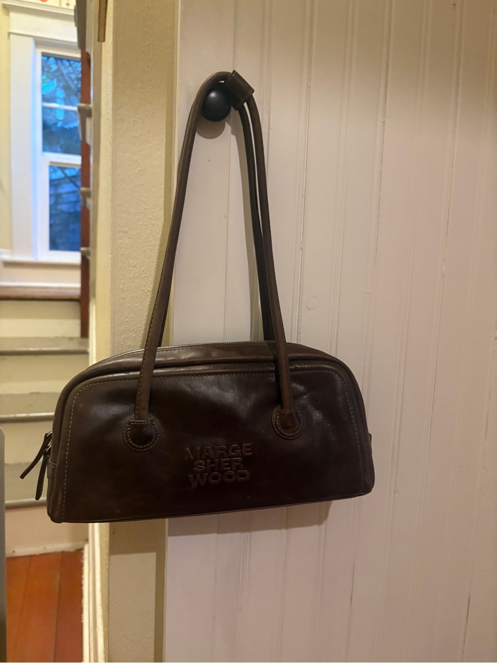 Marge Sherwood Brown Leather Shoulder Bag
